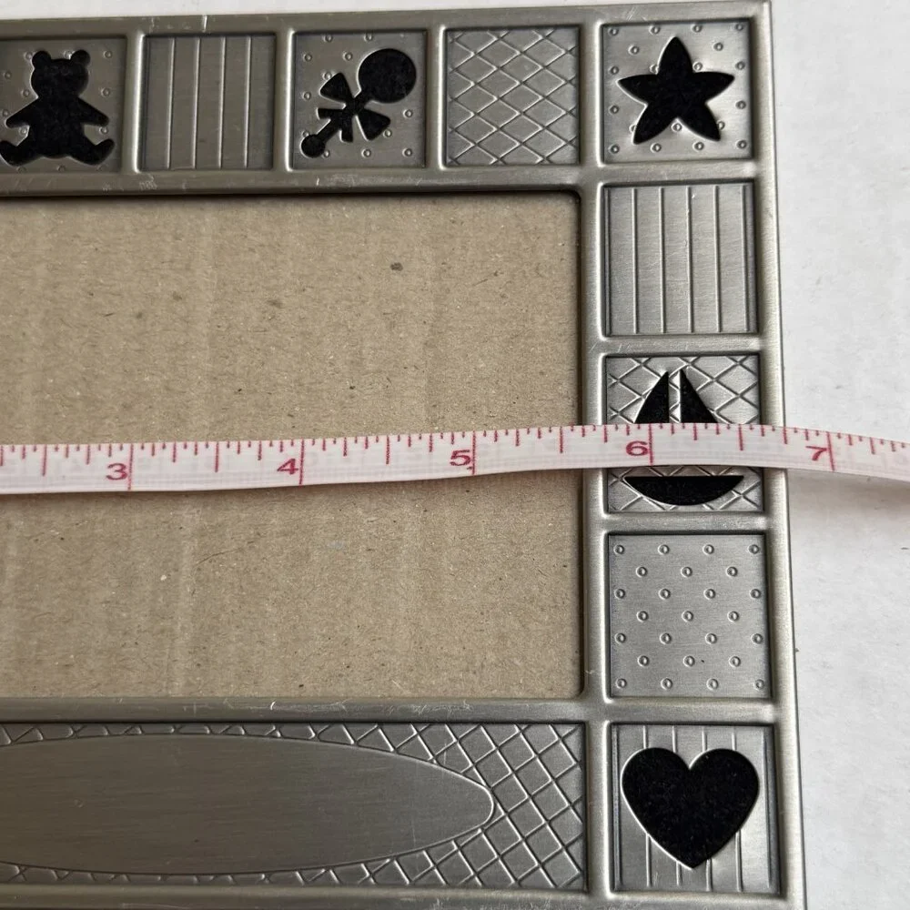 Metal‎ Engravable Baby Frame Photo Standing Hearts Star Carriage Gift Decor